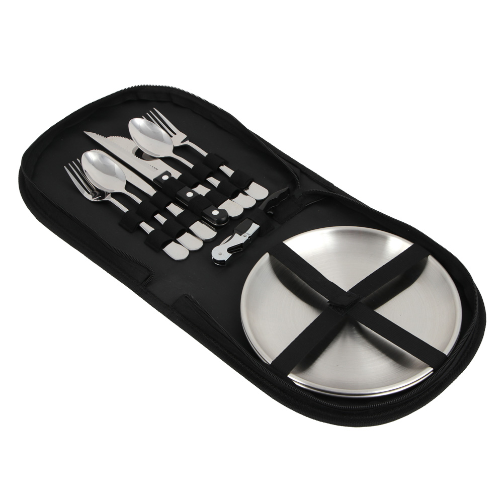 BY Набор столовых приборов для пикника в чехле, на 2 персоны, арт.№ 123-044