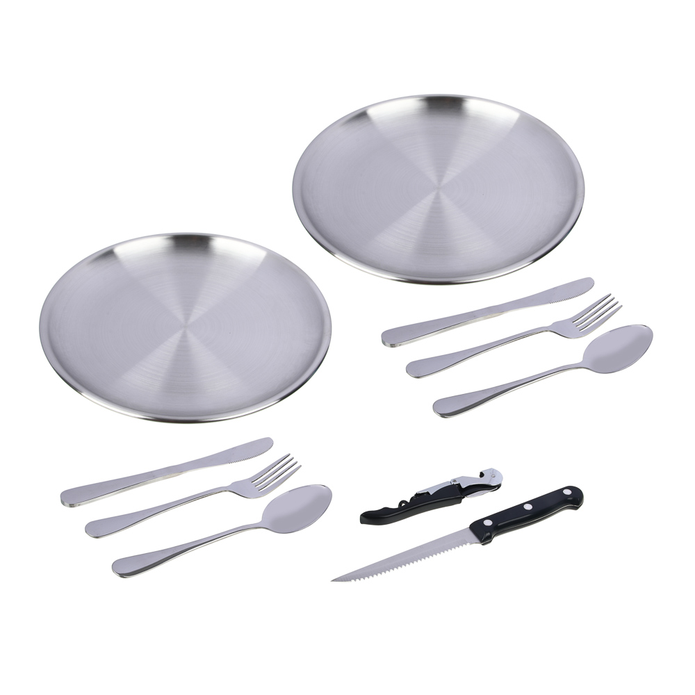 BY Набор столовых приборов для пикника в чехле, на 2 персоны, арт.№ 123-044