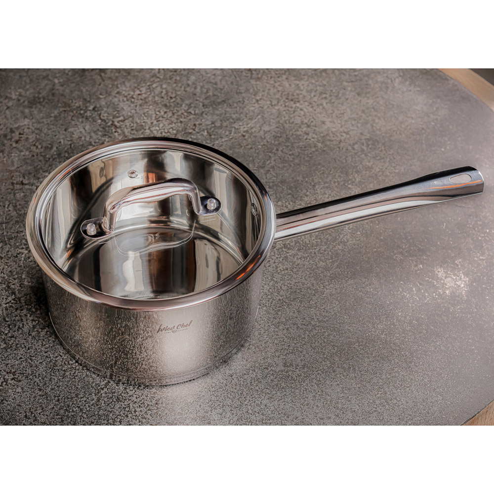 Ivlev Chef Royal Ковш 16х9см 1,8л, со стекл. крышкой, индукция, нерж.сталь 18/10, арт.№ 822-218