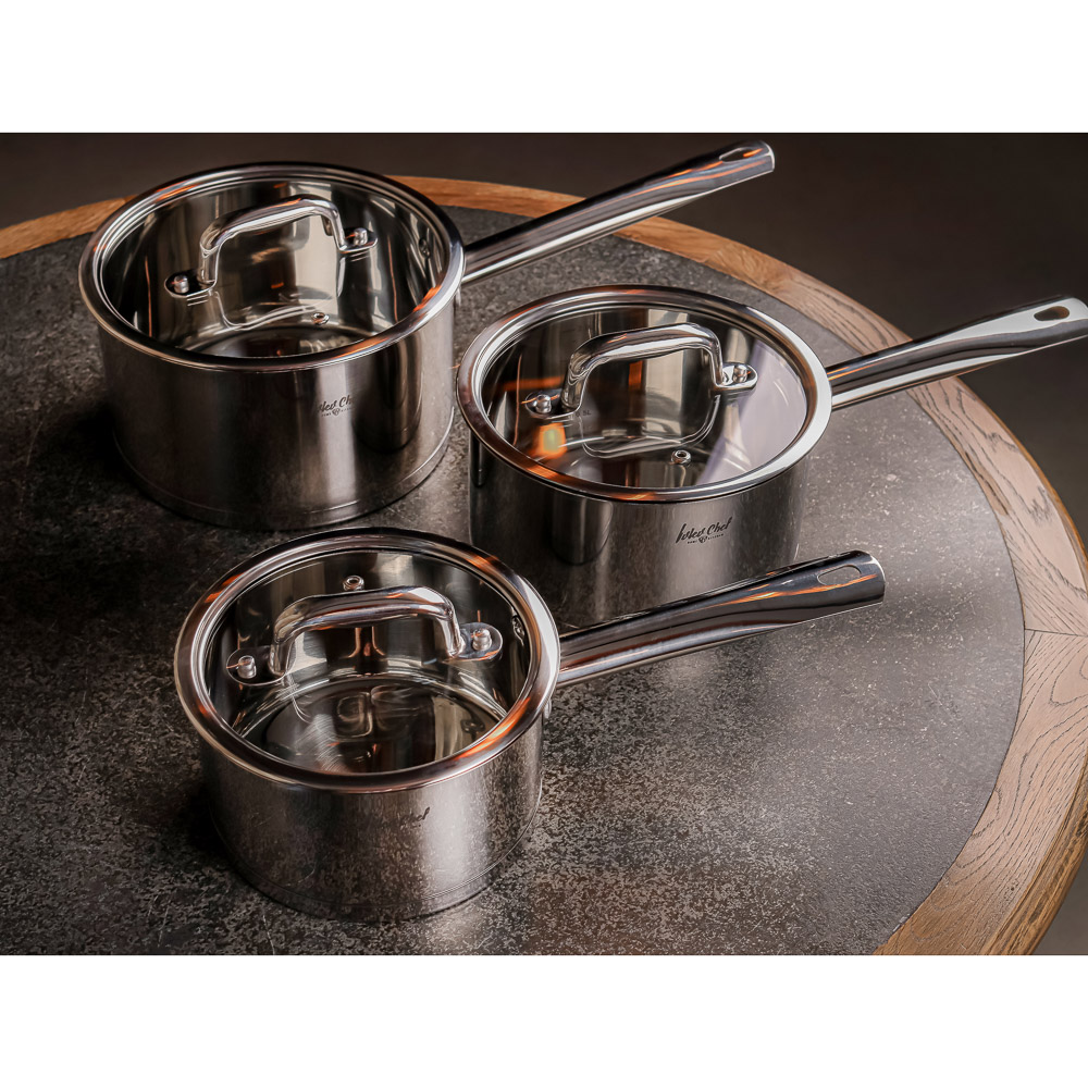 Ivlev Chef Royal Ковш 16х9см 1,8л, со стекл. крышкой, индукция, нерж.сталь 18/10, арт.№ 822-218