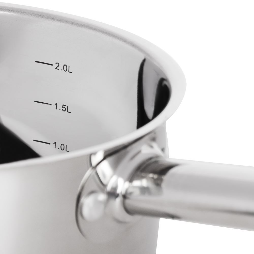 Ivlev Chef Royal Ковш 16х9см 1,8л, со стекл. крышкой, индукция, нерж.сталь 18/10, арт.№ 822-218