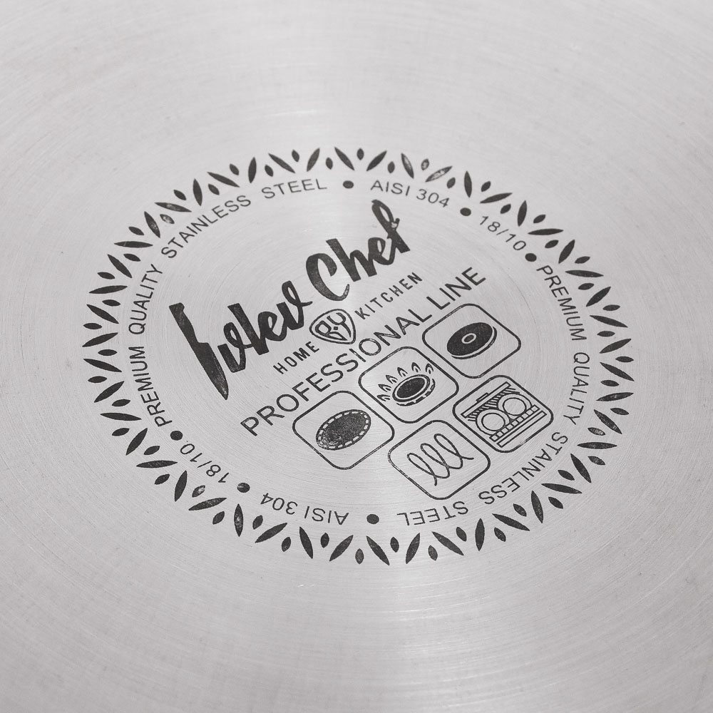 Ivlev Chef Royal Ковш 16х9см 1,8л, со стекл. крышкой, индукция, нерж.сталь 18/10, арт.№ 822-218