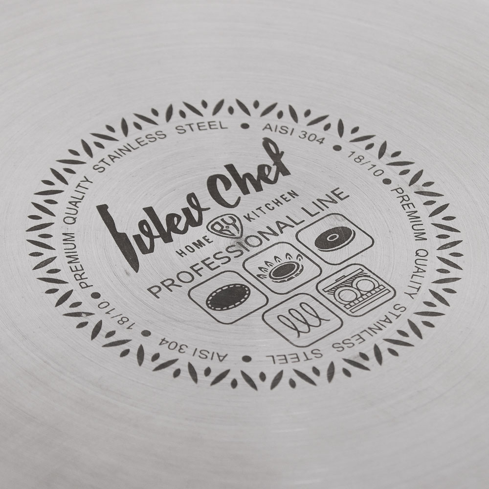 Ivlev Chef Royal Ковш 18х10см 2,5л, со стекл. крышкой, индукция, нерж.сталь 18/10, арт.№ 822-219