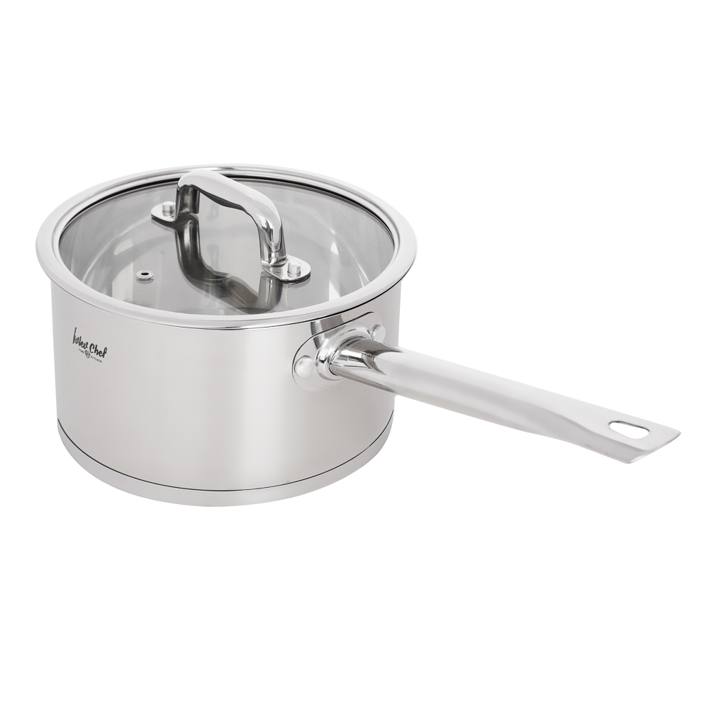 Ivlev Chef Royal Ковш 20х11см 3,4л, со стекл. крышкой, индукция, нерж.сталь 18/10, арт.№ 822-220