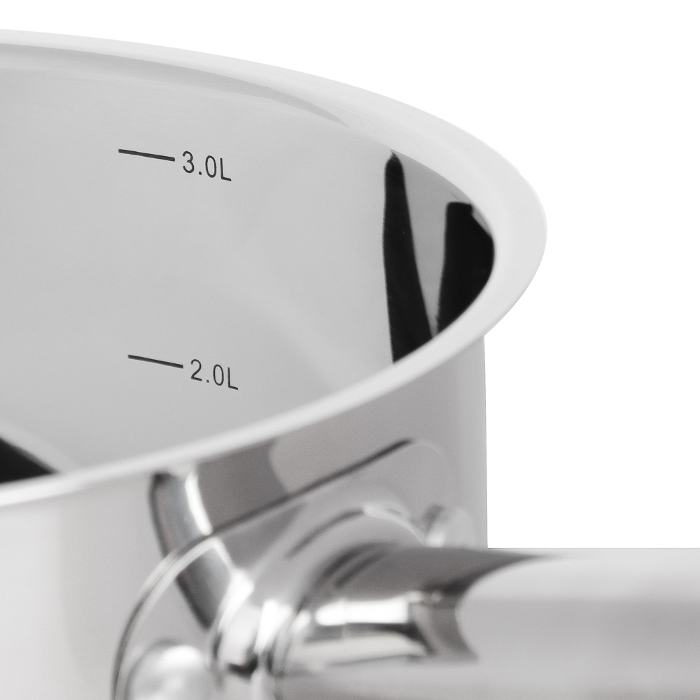 Ivlev Chef Royal Ковш 20х11см 3,4л, со стекл. крышкой, индукция, нерж.сталь 18/10, арт.№ 822-220