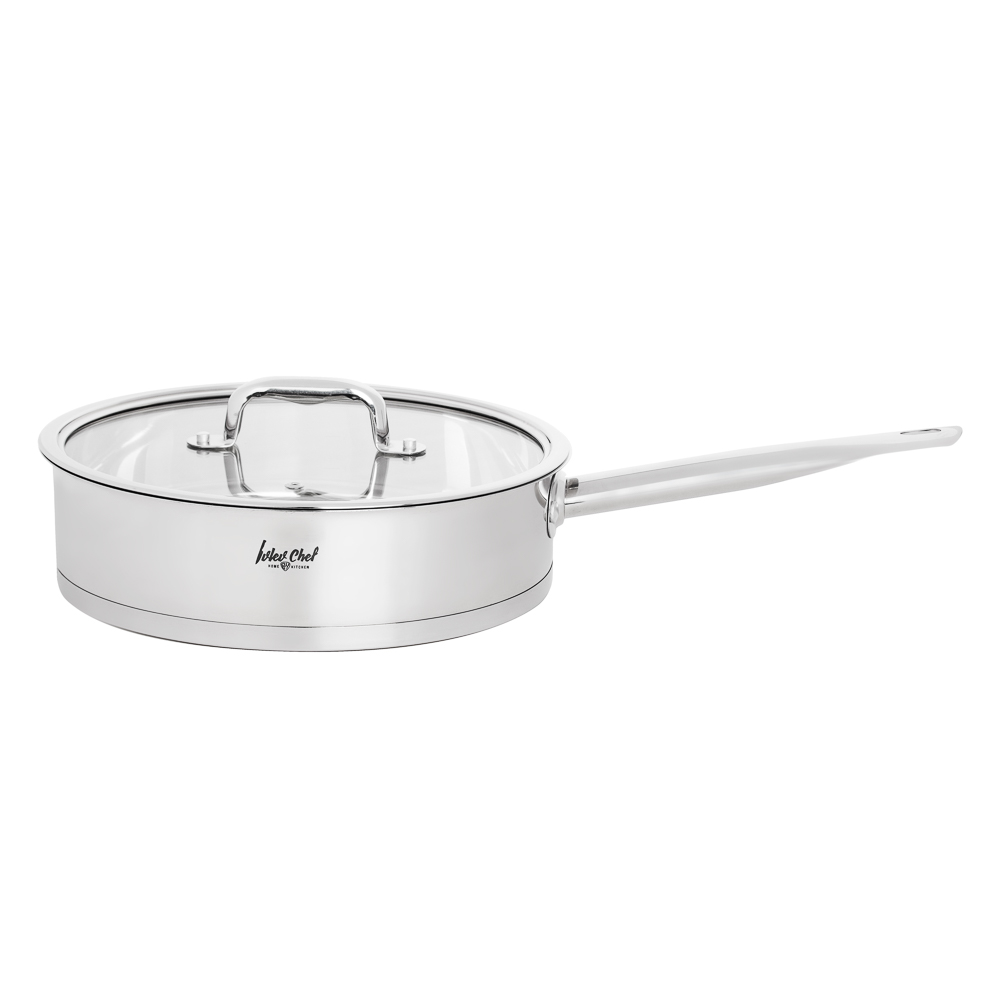 Ivlev Chef Royal Сотейник 26х7см 3,7л, со стекл. крышкой, индукция, нерж.сталь 18/10, арт.№ 822-224