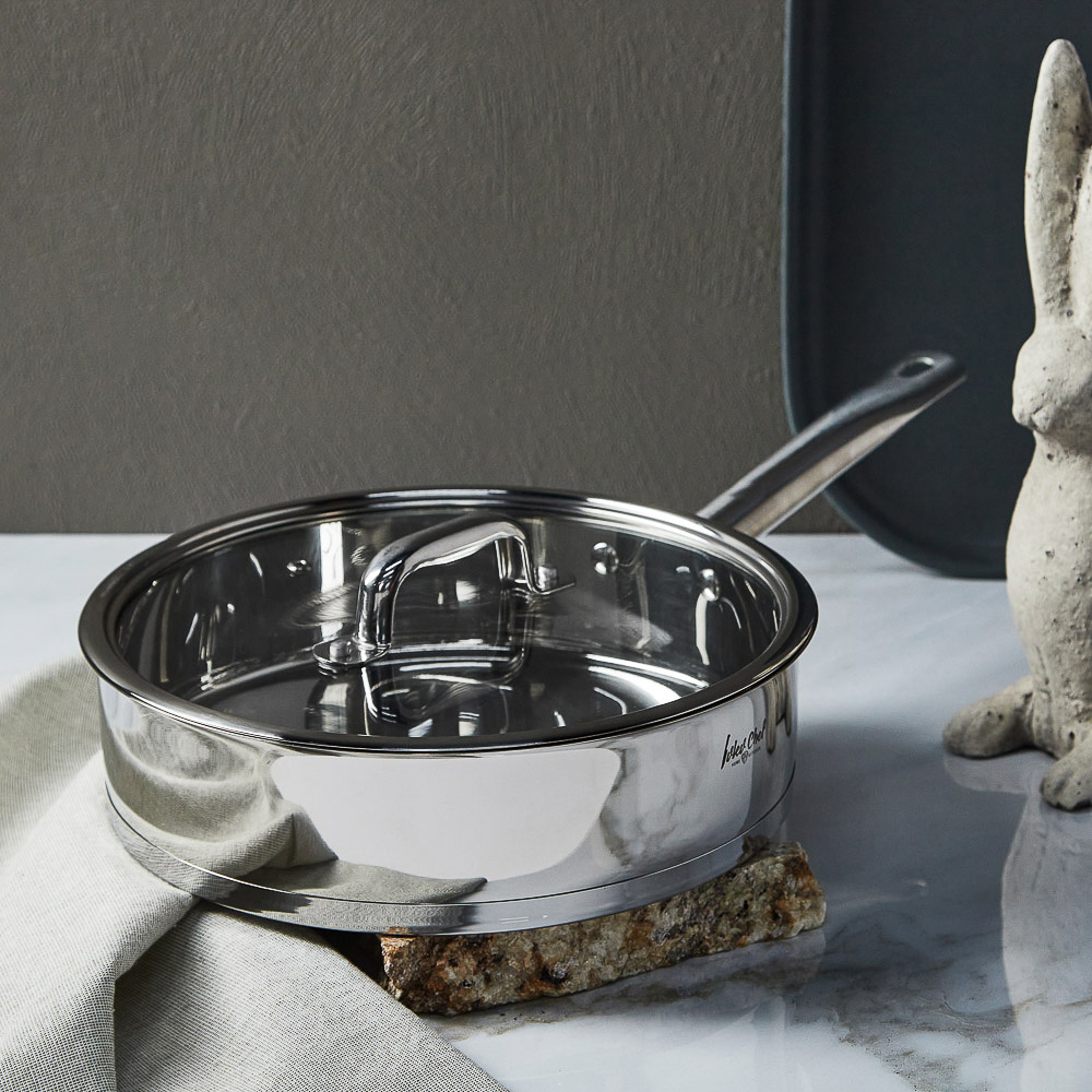 Ivlev Chef Royal Сотейник 26х7см 3,7л, со стекл. крышкой, индукция, нерж.сталь 18/10, арт.№ 822-224