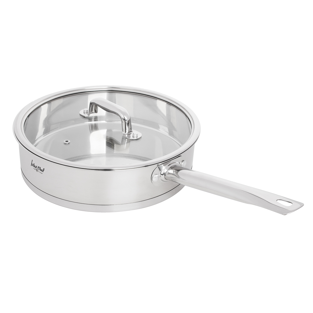 Ivlev Chef Royal Сотейник 26х7см 3,7л, со стекл. крышкой, индукция, нерж.сталь 18/10, арт.№ 822-224