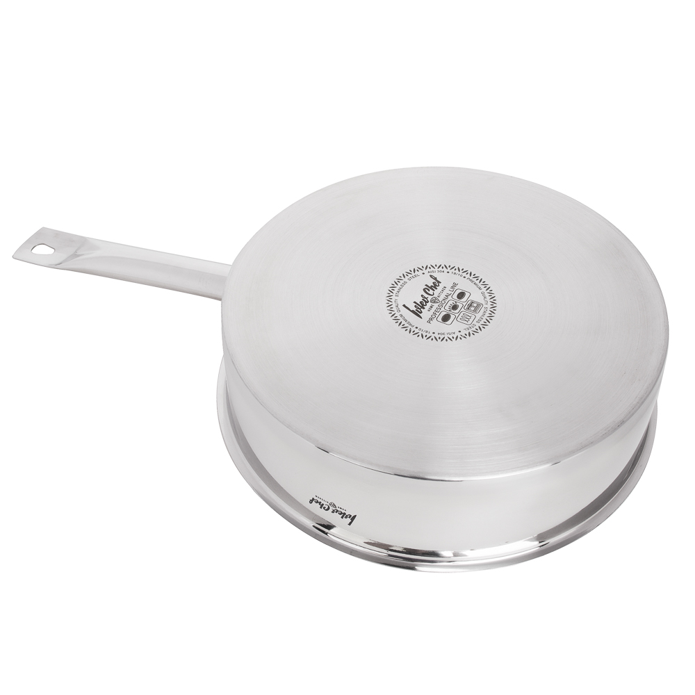 Ivlev Chef Royal Сотейник 26х7см 3,7л, со стекл. крышкой, индукция, нерж.сталь 18/10, арт.№ 822-224