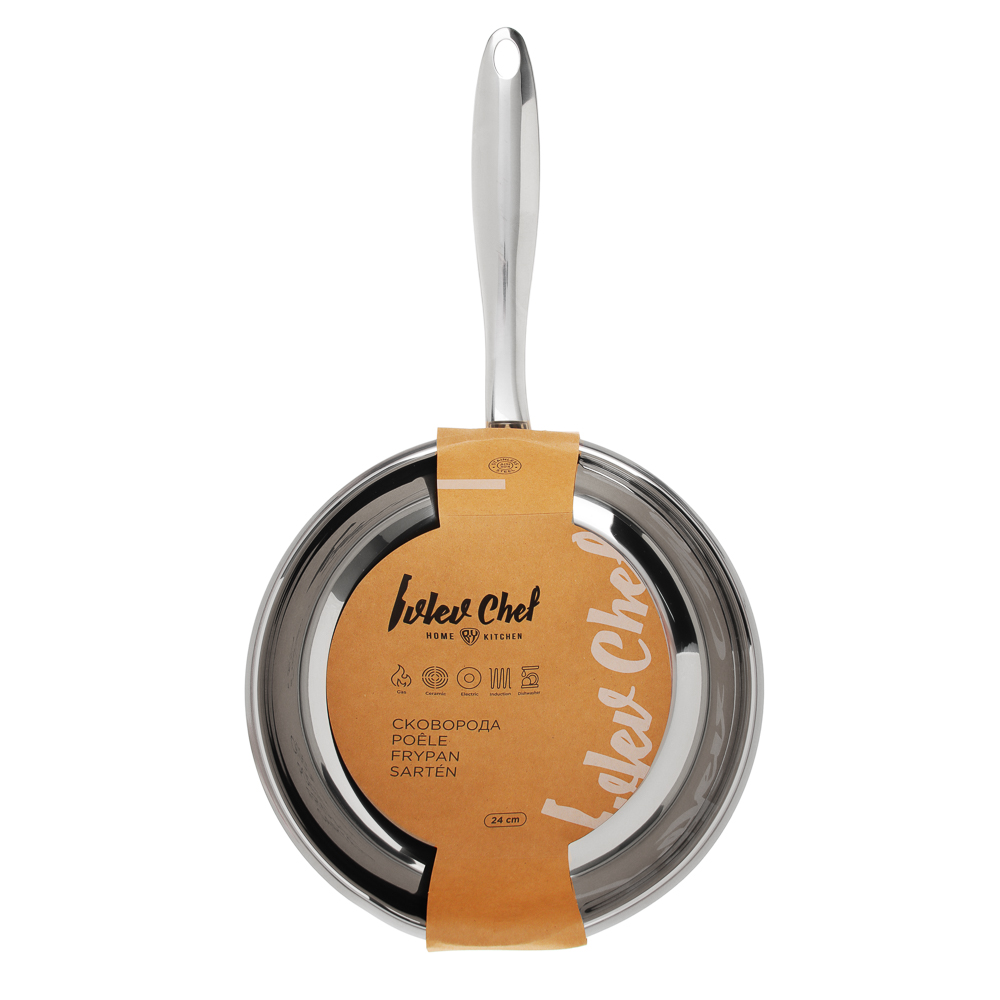 Ivlev Chef Royal Сковорода 24см, индукция, нерж.сталь 18/10, арт.№ 822-226