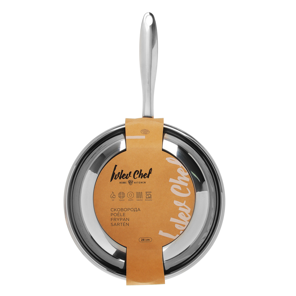 Ivlev Chef Royal Сковорода 28см, индукция, нерж.сталь 18/10, арт.№ 822-227