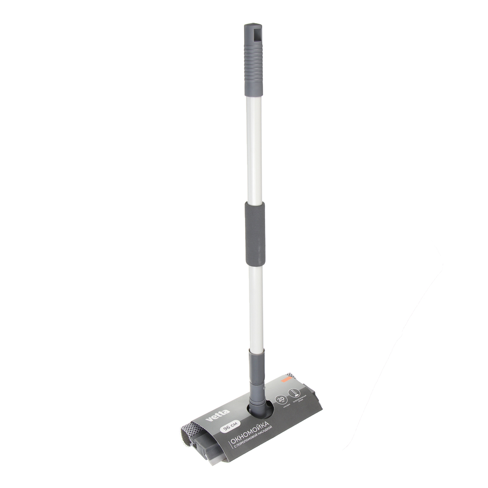 Окномойка тм VETTA, телеск. ручка 96см, насадка 20см, арт.№ 444-332