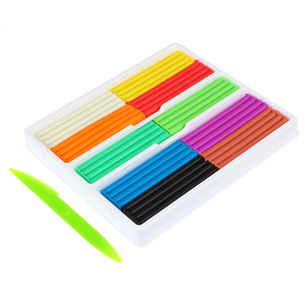 ЛУЧ Пластилин "Кроха", легкий плавающий, 10 цветов, со стеком, в картонной коробке, арт.№ 239-064