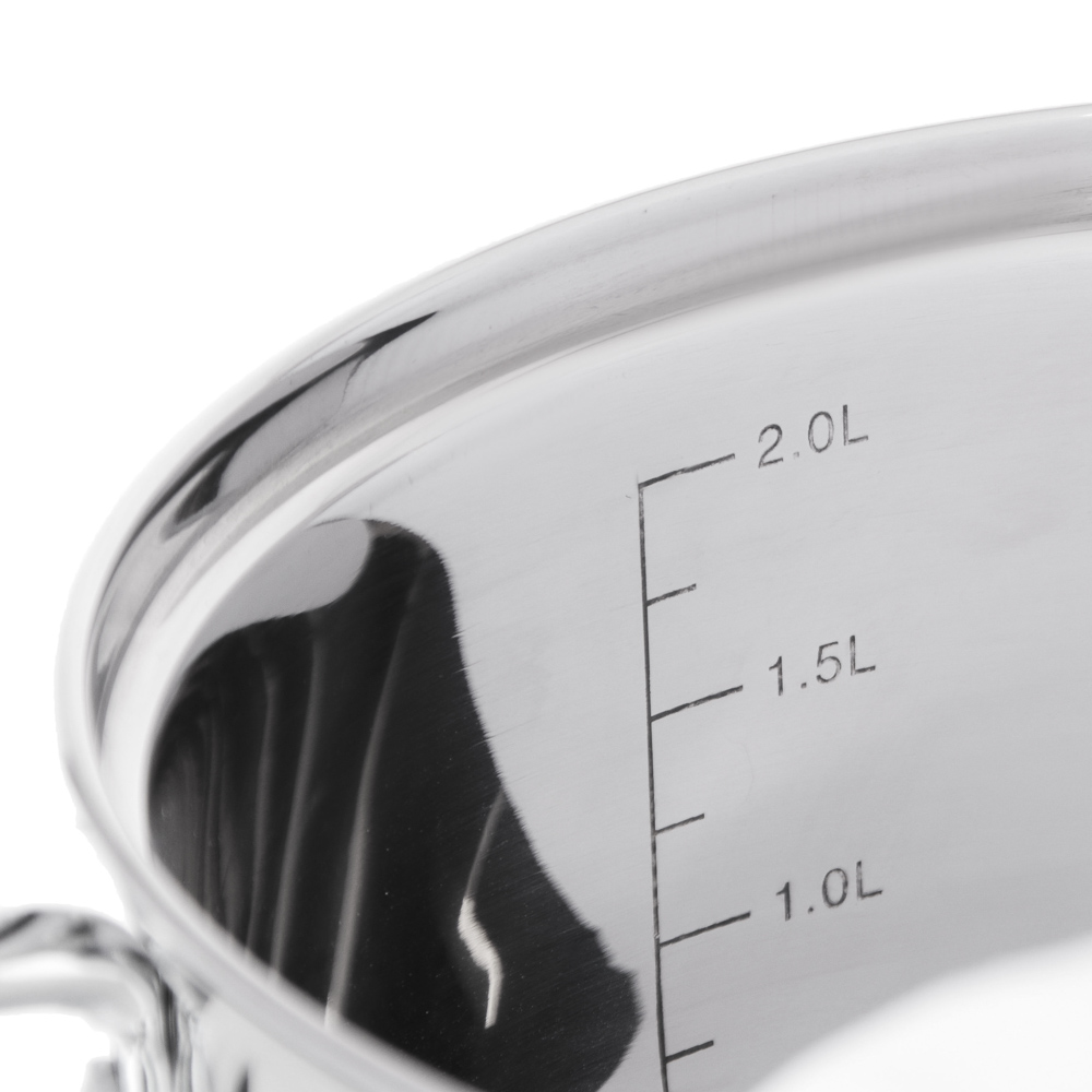 SATOSHI Альбер Кастрюля 18х10,5см, 2,5л, со стекл. крышкой, индукция, арт.№ 822-213