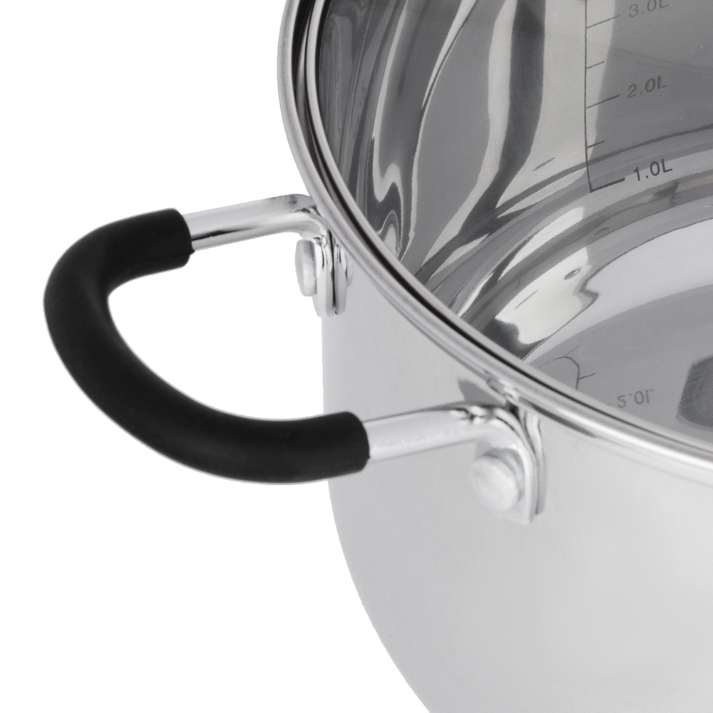 SATOSHI Альбер Кастрюля 24х13,5см, 5,9л, со стекл. крышкой, индукция, арт.№ 822-215