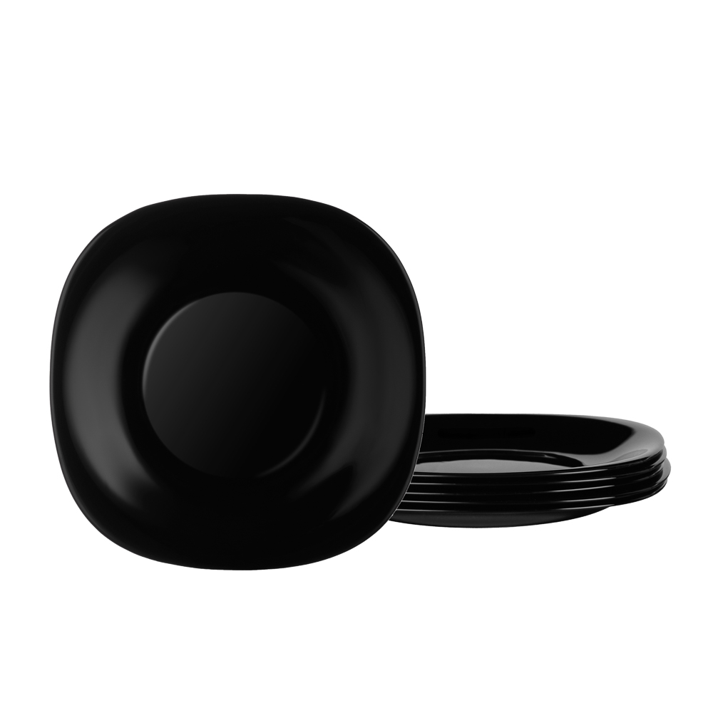 MILLIMI Блэк Набор столовой посуды 19 пр., опаловое стекло, квадратный, арт.№ 818-205