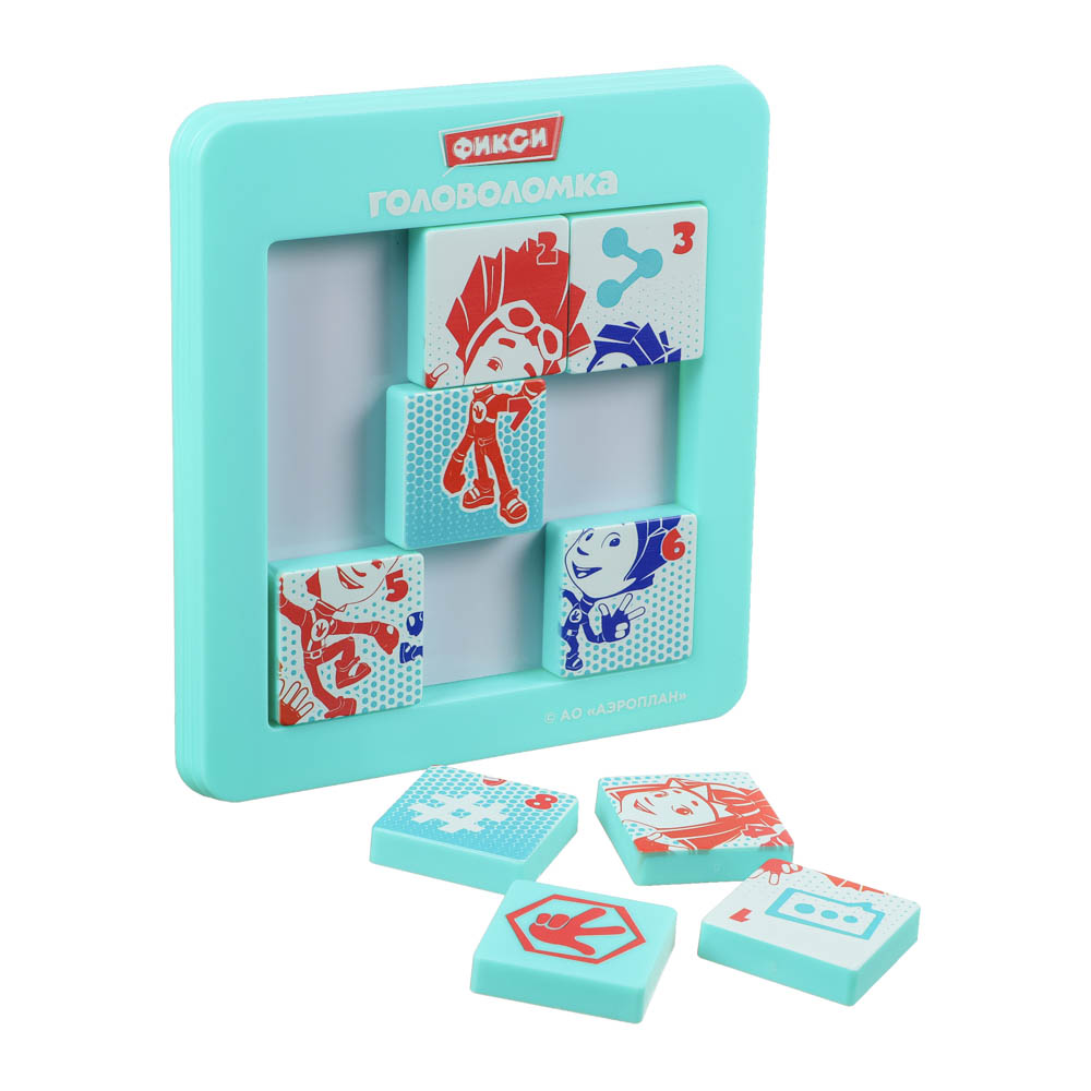 ФИКСИКИ Логическая игра "Магнитные пятнашки", пластик, 13,5х12,5х0,8СМ, 1 дизайн, арт.№ 429-020