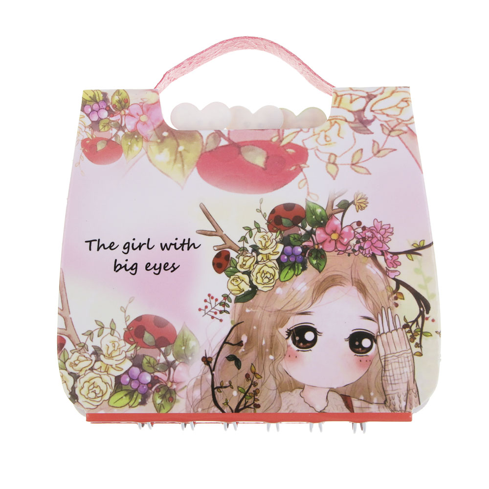 Записная книжка фигурная, 11,3х9,8см, 57л., "Девочки", в форме сумочки, клапан на лип., ручка, 4 диз, арт.№ 557-010