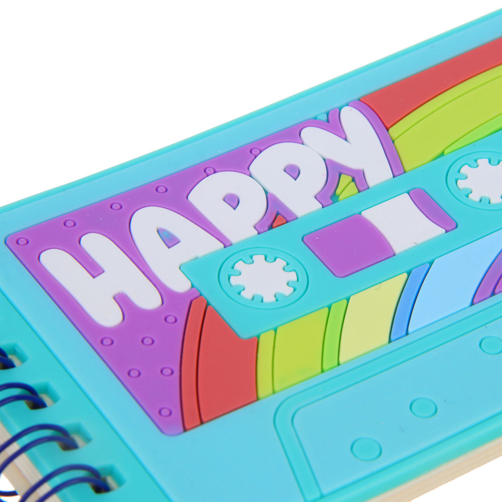 Записная книжка фигур.с ручкой шар., 8,8-13х7,2-11,4см,40л., обложка из силикона с объем.элем.,4диз., арт.№ 557-017