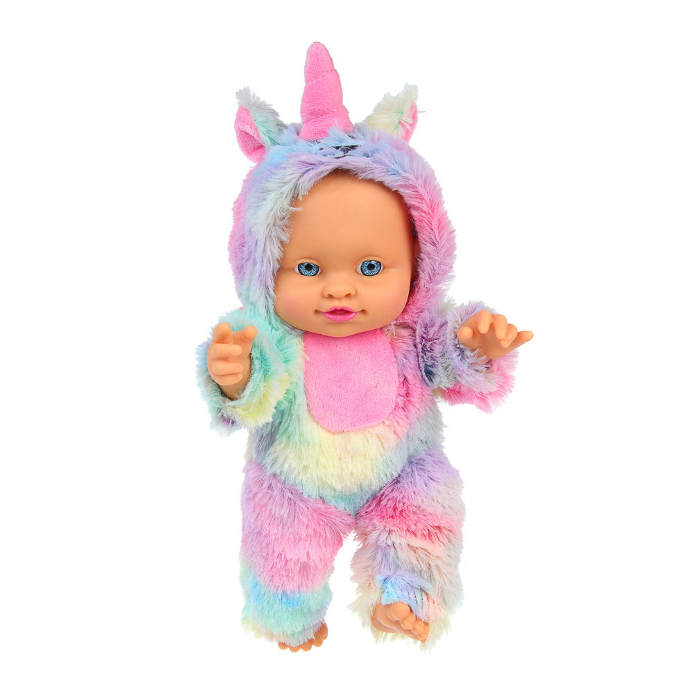 ИГРОЛЕНД Пупс в кигуруми 24 см, PVC, PP, полиэстер, 16,5х7,5х25,5 см, арт.№ 436-163