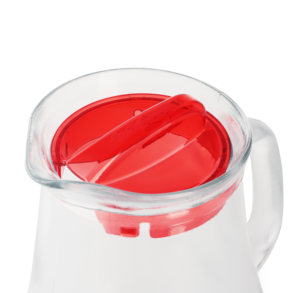 PASABAHCE  Бистро Кувшин 1850мл, с красной крышкой, стекло, арт.№ 878-677