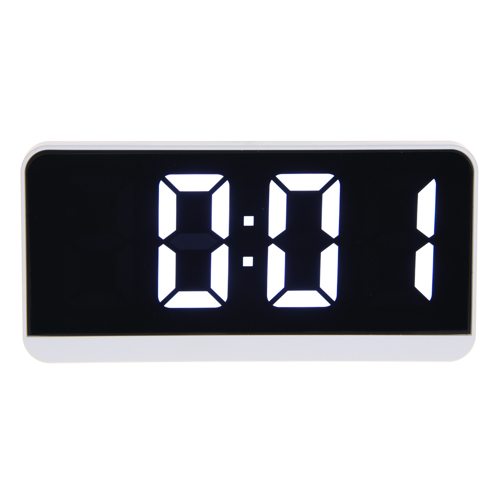 LADECOR CHRONO Будильник электронный, 16,5x1,5x8 см, АВС пластик, 3xAАA, оправа цвет белый, арт.№ 529-310