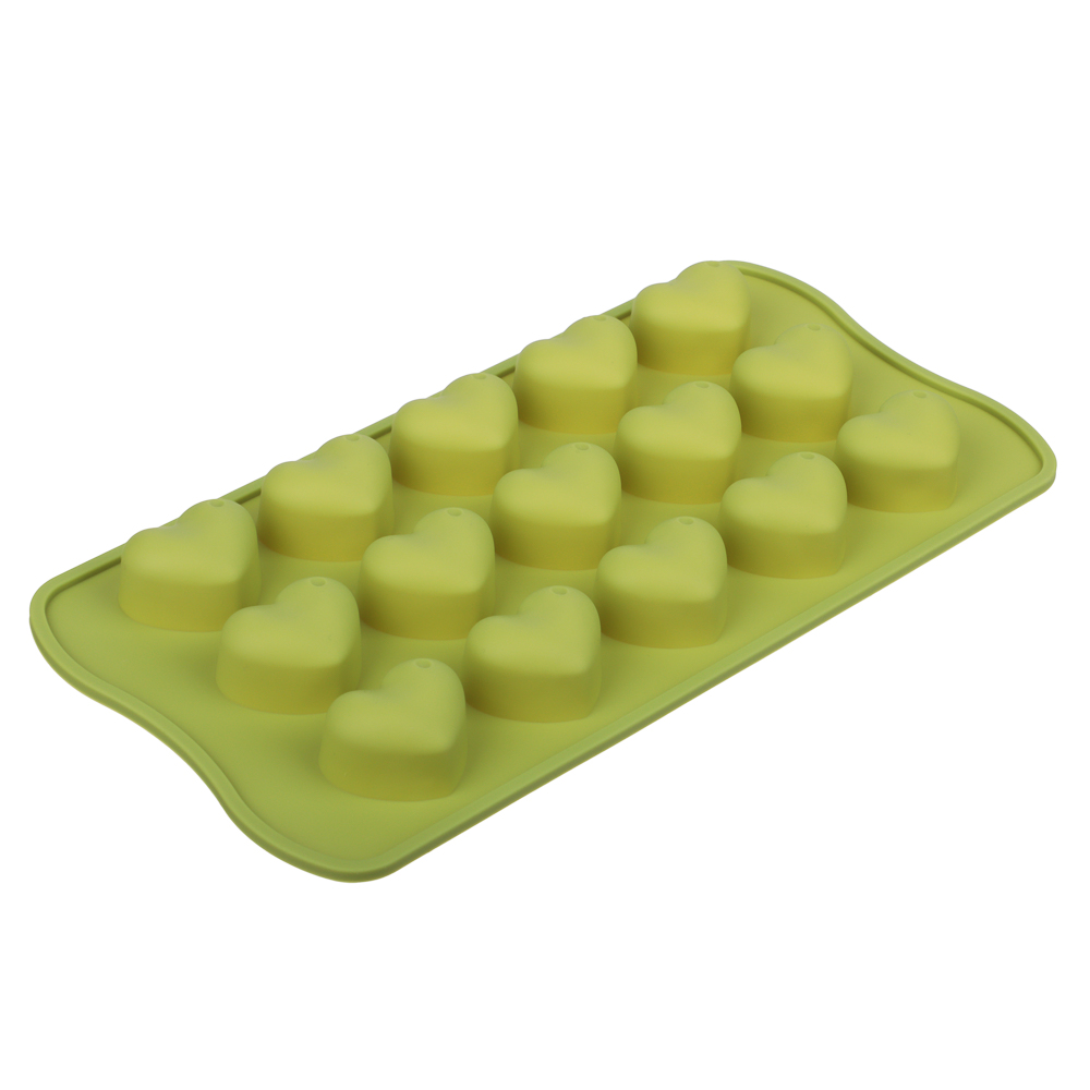 VETTA Форма силиконовая для шоколада и льда 15 ячеек, 21x10x1,6см "Конфета", 3 цвета, арт.№ 856-001