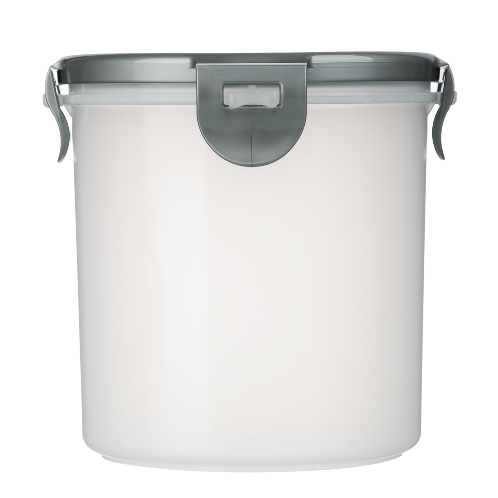 Контейнер герметичный для СВЧ с защелками, круглый, 0,7л, D-12см, H-11,5см, пластик, арт.№ 861-342