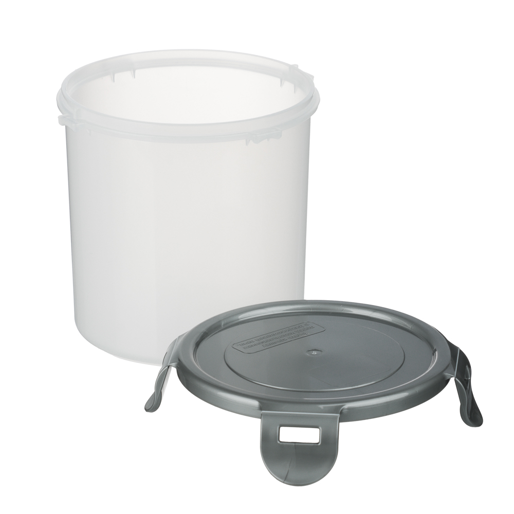 Контейнер герметичный для СВЧ с защелками, круглый, 0,7л, D-12см, H-11,5см, пластик, арт.№ 861-342