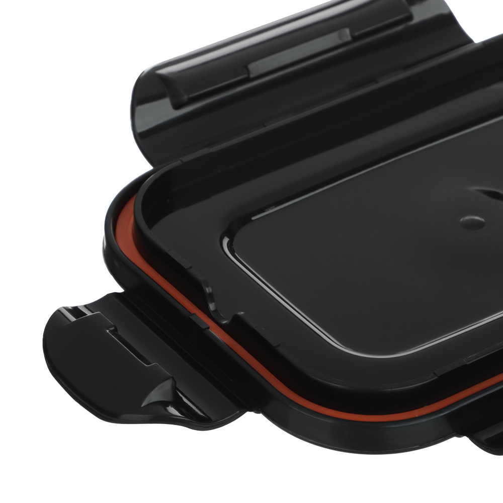 Контейнер герметичный пищевой с защелками 0,77л, черный, пластик, арт.№ 861-489