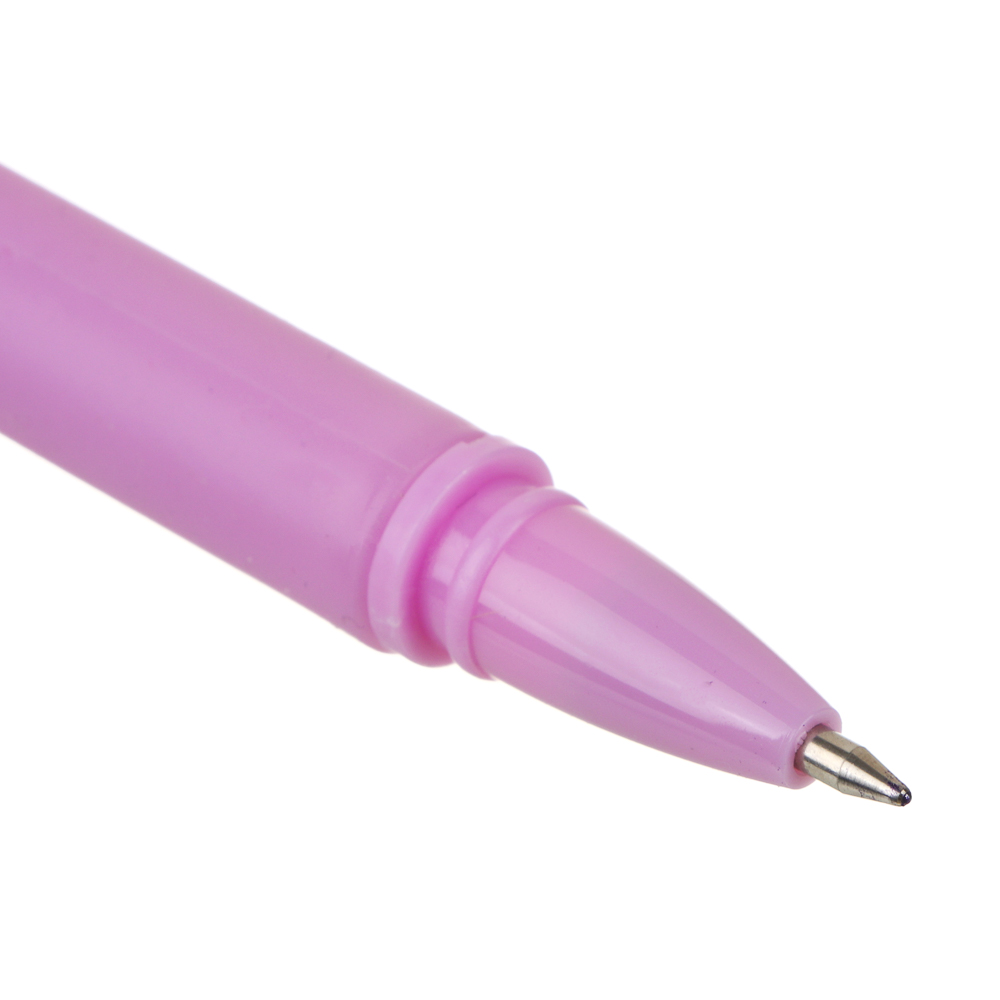 Ручка шариковая синяя, гибкий корпус, наконечник в форме цветка, пластик, акрил, 22,5см, 3 дизайна, арт.№ 526-029