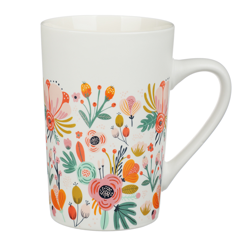 MILLIMI Радуга цветов Кружка 360мл, фарфор, 4 дизайна, арт.№ 806-113