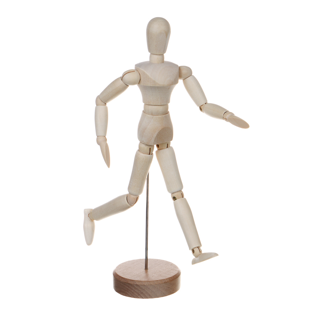 Фигурка декоративная "Деревянный человечек", 5,5х21,5 см, дерево, металл, арт.№ 509-926