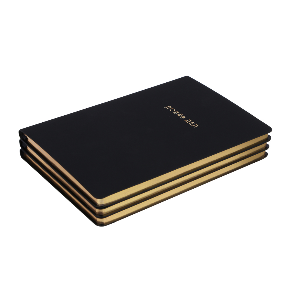 Бизнес - блокнот "ПРИКОЛЫ" А5, 192 стр., гибкая обл., иск.кожа, золотистый срез, 3 дизайна, арт.№ 572-197