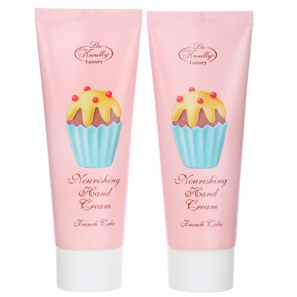 Подарочный набор женский LISS KROULLY «Французское пирожное» Крем д/рук питат.75 мл, маска д/рук увл, арт.№ 937-117