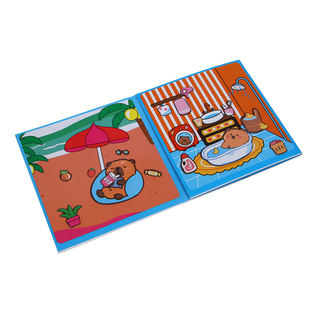 ХОББИХИТ Аппликация магнитная "Капибара", бумага, винил, 15,5х15,5см, 4 дизайна, арт.№ 284-323