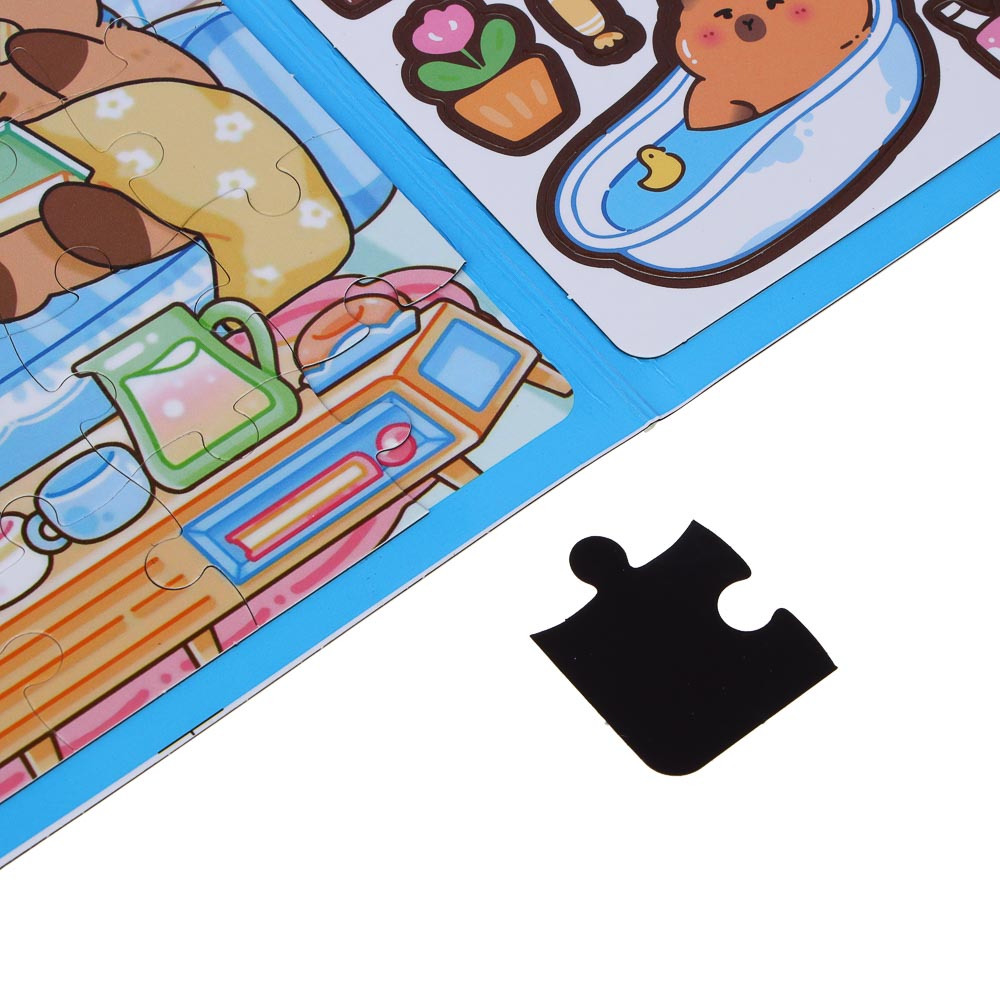 ХОББИХИТ Аппликация магнитная "Капибара", бумага, винил, 15,5х15,5см, 4 дизайна, арт.№ 284-323