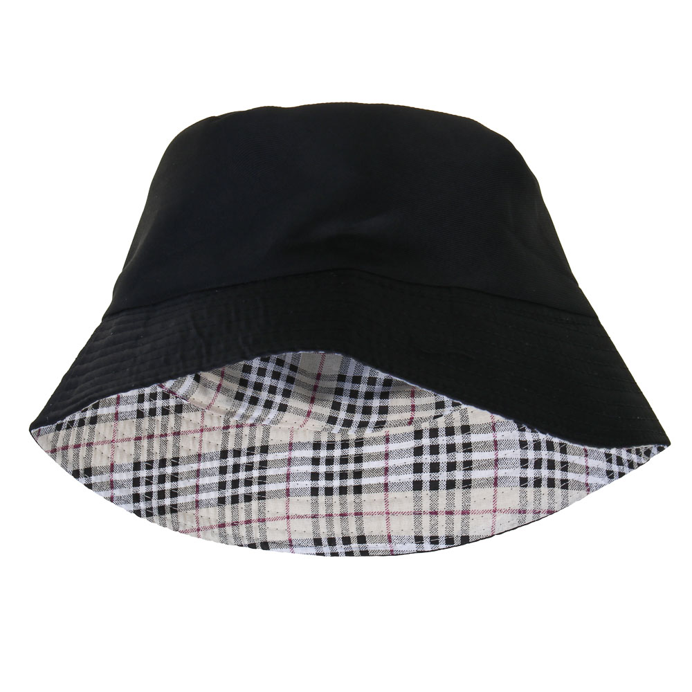 GALANTE Панама с цветным подкладом, р.56-58, 100% полиэстер, черный, ВЛ25-09, #1, арт.№ 314-908