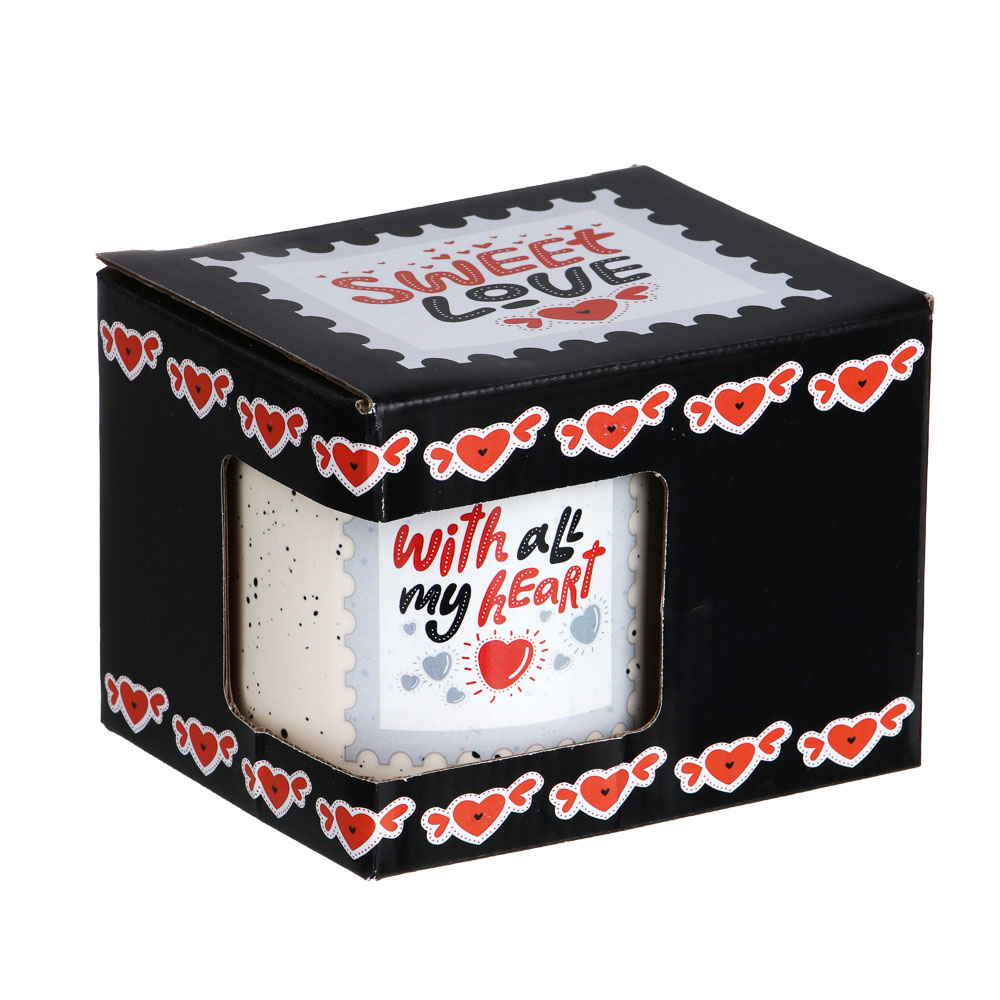 Кружка, 425 мл, керамика, арт.17, 3 дизайна, арт.№ 531-077