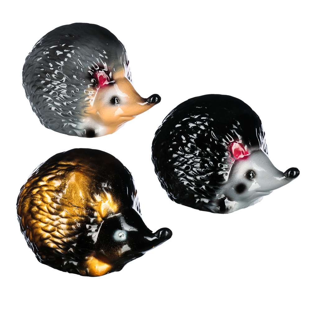 Фигура Еж малый, керамика, 20x15x15см, 3 вида, арт.№ 162-213