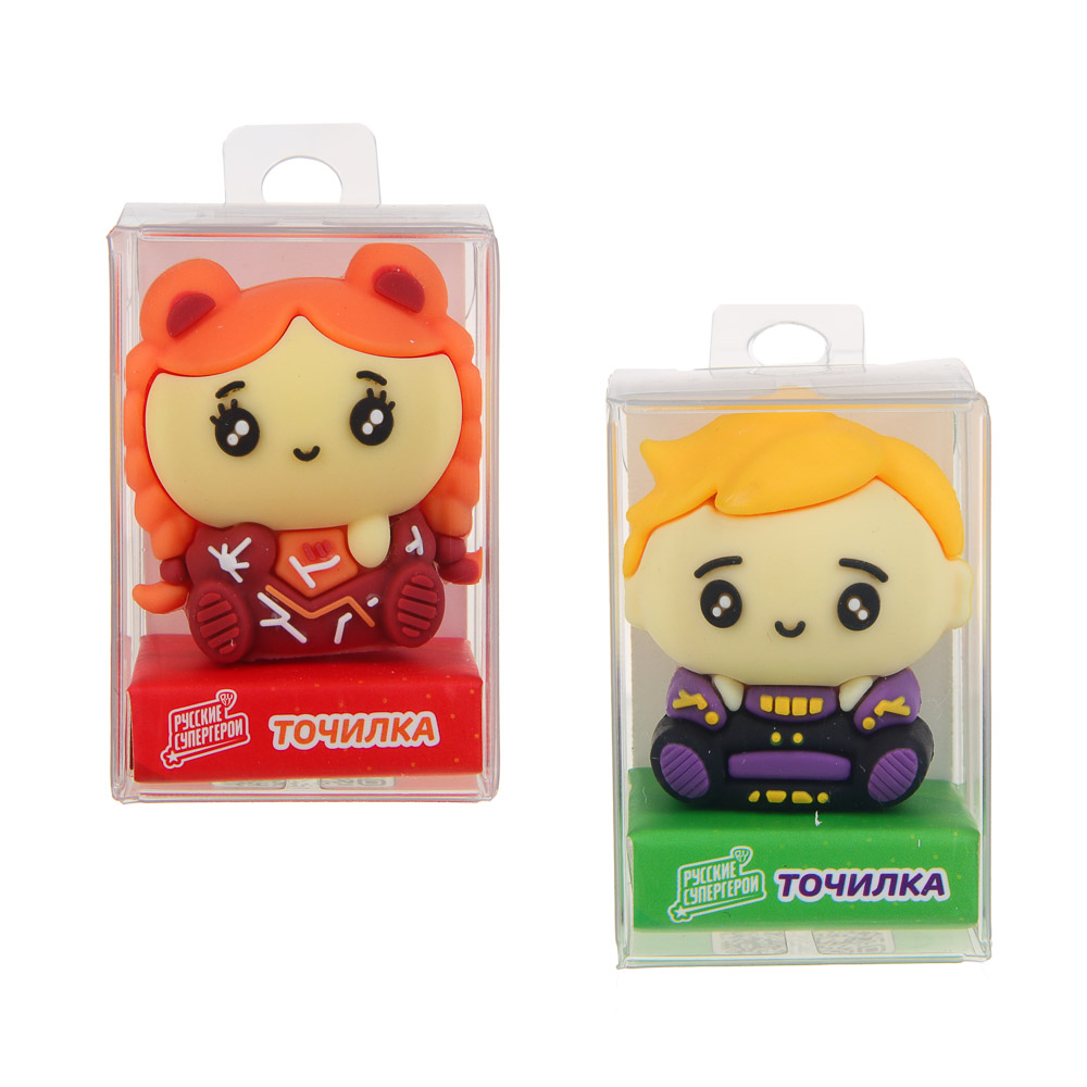 Точилка BY Русские Супергерои "Кавай" в форме героя, пластик, металл, 2 дизайна, арт.№ 801-037
