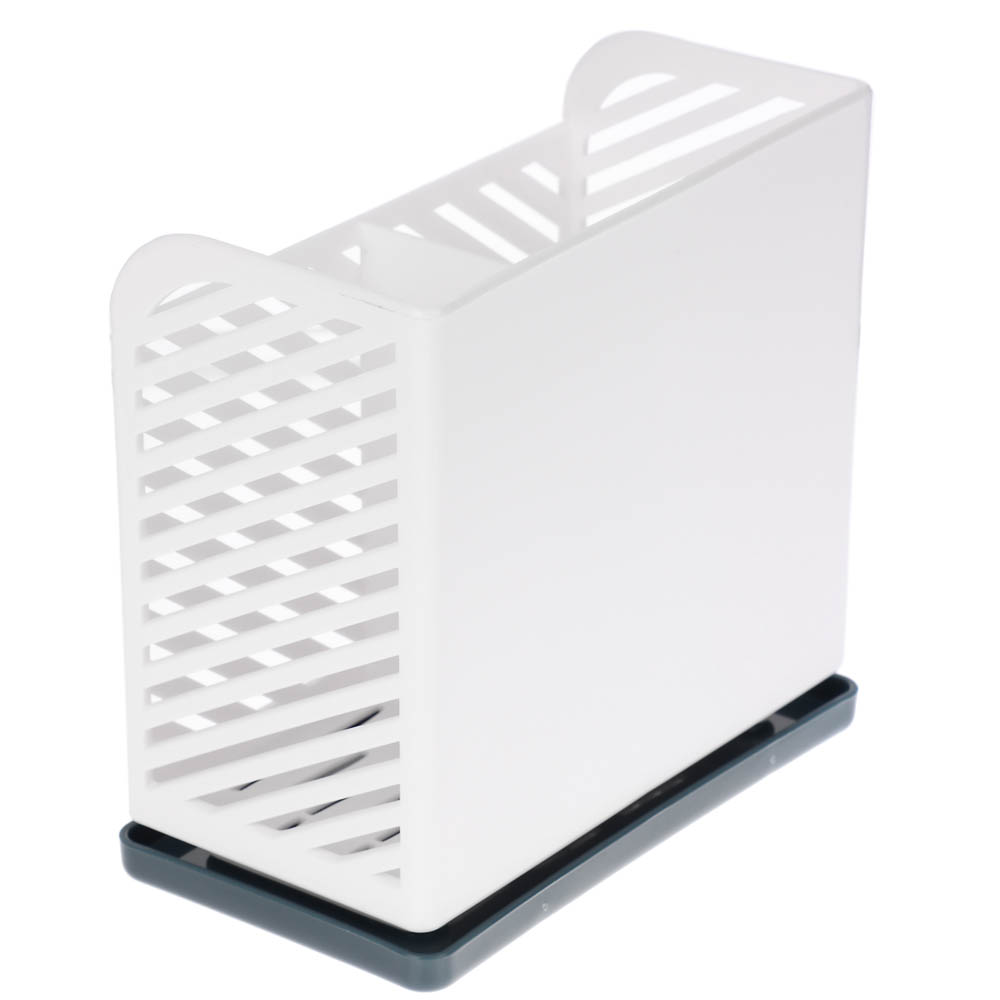 Подставка для столовых приборов тм VETTA, 15х8х14см, полипропилен, цвет белый, арт.№ 485-164