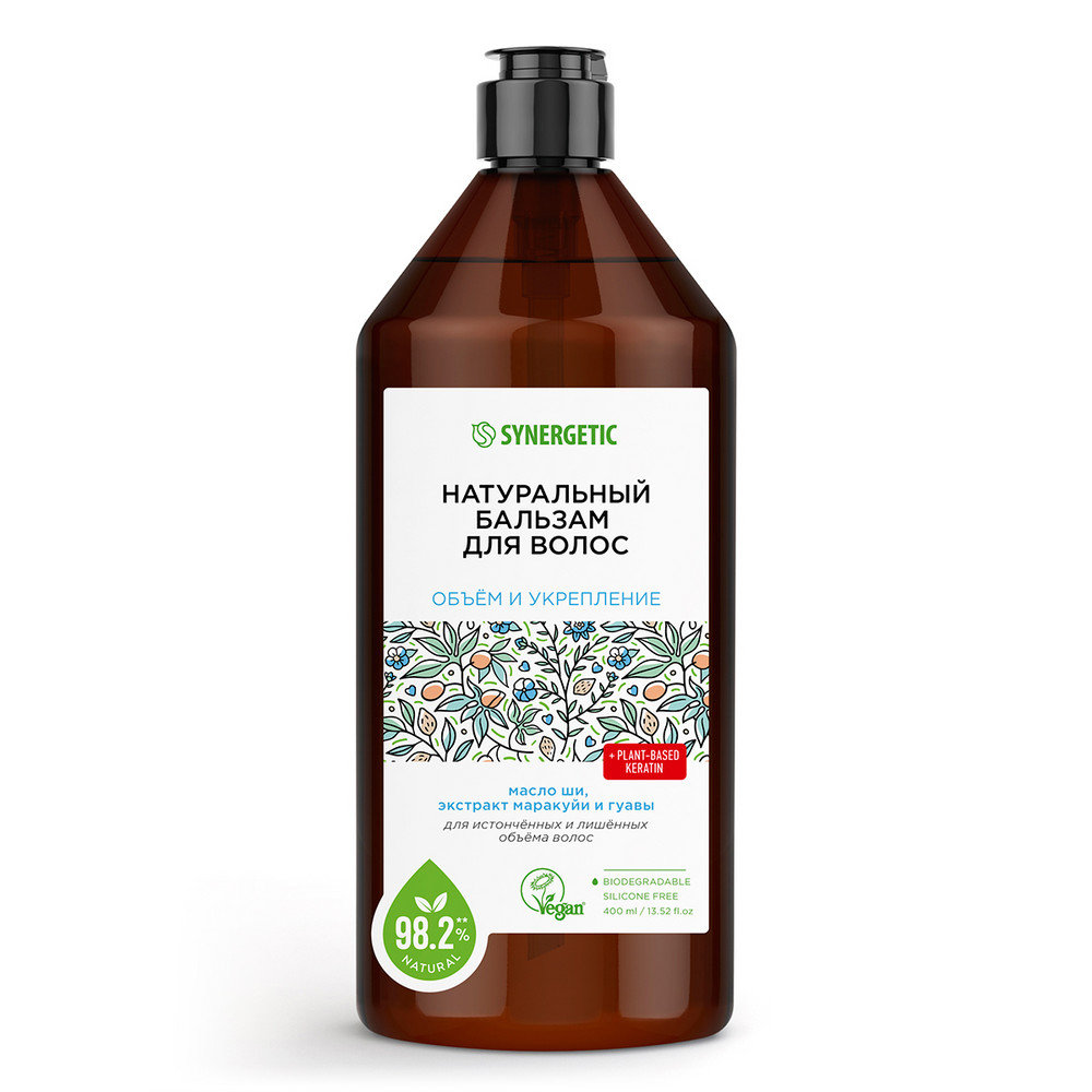 Бальзам для волос SYNERGETIC Объём и укрепление волос, 400мл, арт.№ 971-063