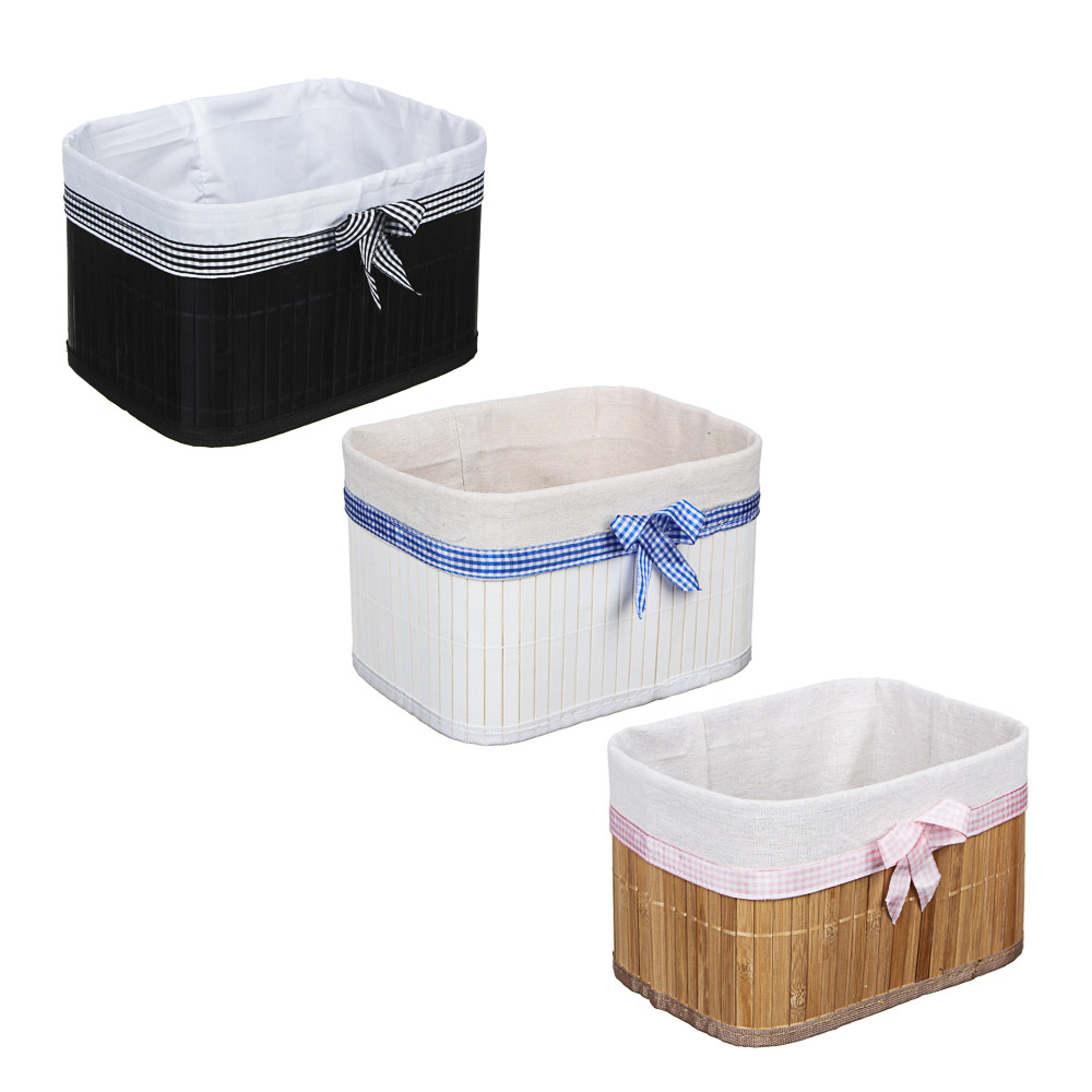 VETTA Короб складной "Санремо", бамбук, 22x16х14см, 3 цвета, арт.№ 457-533