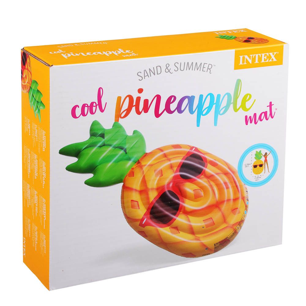 INTEX Матрас для плавания Ананас, 216х107х23см, 58790EU, арт.№ 060-051