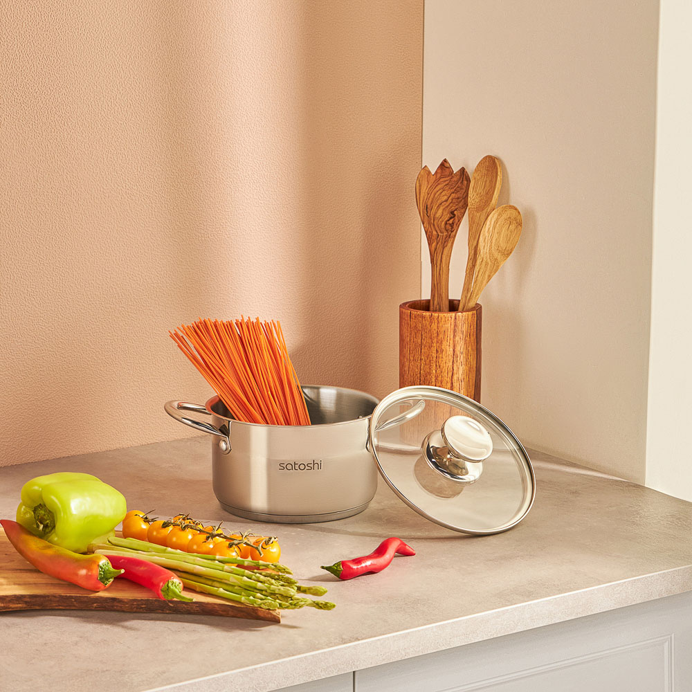 SATOSHI Асти Кастрюля 16х9,5см. 1,9л. со стекл. крышкой, индукция, арт.№ 822-001