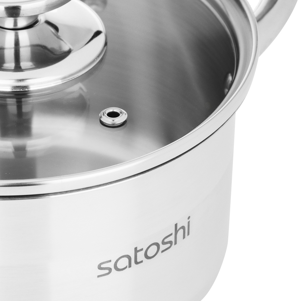 SATOSHI Асти Кастрюля 16х9,5см. 1,9л. со стекл. крышкой, индукция, арт.№ 822-001