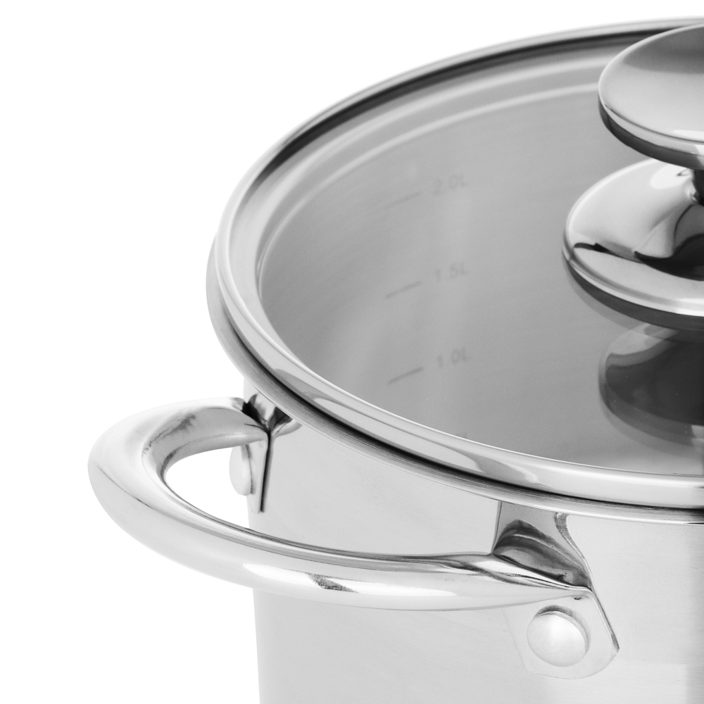 SATOSHI Асти Кастрюля 18х10,5см. 2,6л. со стекл. крышкой, индукция, арт.№ 822-002