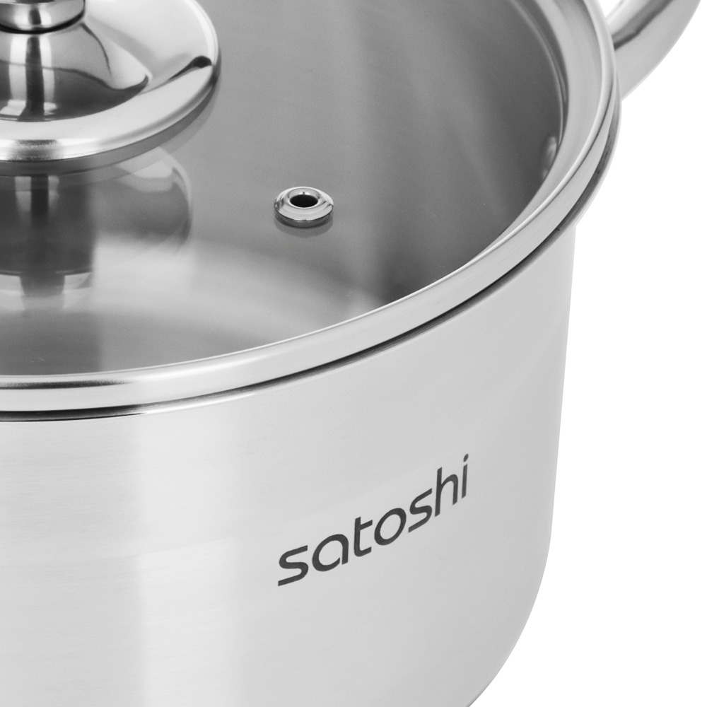 SATOSHI Асти Кастрюля 18х10,5см. 2,6л. со стекл. крышкой, индукция, арт.№ 822-002