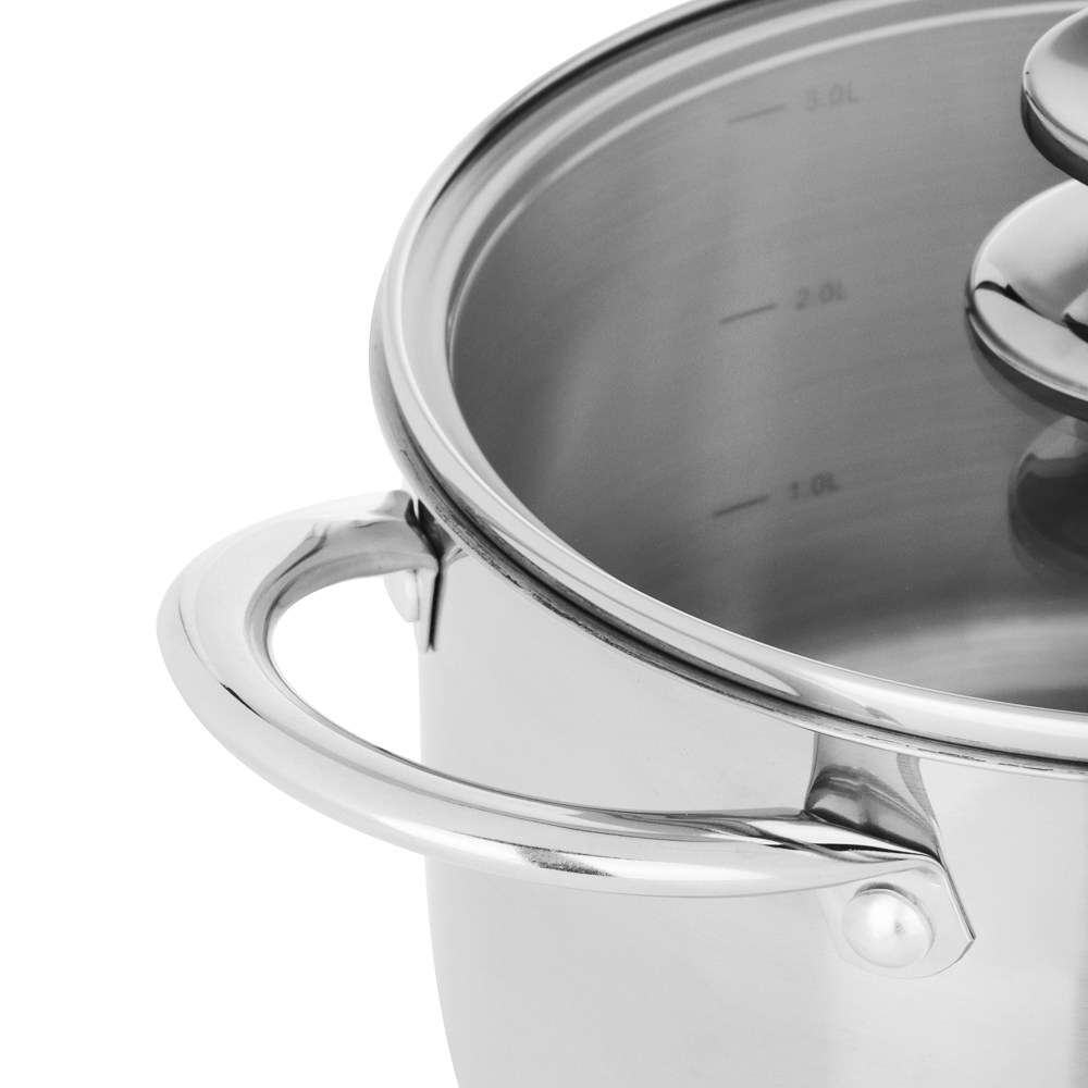 SATOSHI Асти Кастрюля 20х11,5см. 3,6л. со стекл. крышкой, индукция, арт.№ 822-003